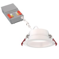 Juno Wf4 Dreg Sm Alo19 Sww5 90Cri Mw M6 Canless Wafer Recessed Led Downlight Deep Regressed Smooth Trim Style 4Inch Matte Wh