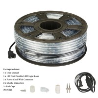 Tuanchuanrp Waterproof Led Rope Lights100Ft Led Strip Lights Outdoor Waterproof Decorative Lighting For Indooroutdoor Deck E