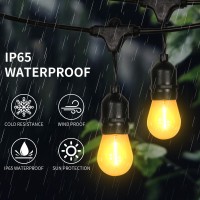 Outdoor Led Light String,26.24Ft Patio Outdoor Light String,9 Edison Vintage Bulbs,8 Hanging Sockets (1 Spare Bulb) Commercial Grade Patio Light Waterproof, For Christmas Decoration?Balcony, Backyard