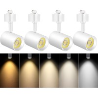 Vanoopee 5Color Led Track Lighting Heads H Type Track Light Heads Dimmable 2000K 3000K 4000K 5000K 6000K Adjustable Flicker F