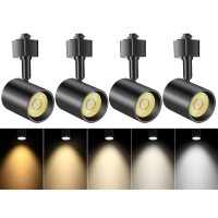 Vanoopee 5Color Led Track Lighting Heads H Type Track Light Heads Dimmable 2000K 3000K 4000K 5000K 6000K Adjustable Flicker F