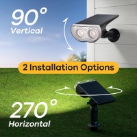 Consciot Solar Spotlights Outdoor Ip67 Waterproof 2In1 Solar Spot Lights Durable Christmas Decorations Lights For Garden Yar