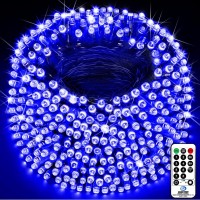 Knonew 403Ft Christmas Lights Outdoor Blue 1000 Led String Light With Remote Control 8 Modes And Timer Memory Waterproof Fairy Lights Decorations For Xmas Tree Yard Wedding Backdrop Decor