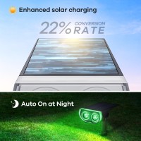 Consciot Solar Color Changing Outdoor Spotlights 7 Lighting Modes Outside Solar Lights Waterproof Ip67 Multicolor Christmas De