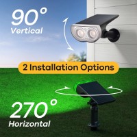 Consciot Solar Color Changing Outdoor Spotlights 7 Lighting Modes Outside Solar Lights Waterproof Ip67 Multicolor Christmas De