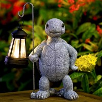 Solar Turtle Statues For Garden Decor: Outdoor Sculptures For Clearance Lights For Outside Lawn Ornaments Porch Patio Balcony Yard Home - Birthday Gifts For Mom Grandma Women