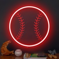 Baseball Neon Sign For Bedroom Dimmable Neon Baseball Led Signs Baseball Neon Wall Sign Sport Neon Signs For Wall Decor Bedroom