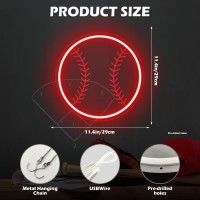 Baseball Neon Sign For Bedroom Dimmable Neon Baseball Led Signs Baseball Neon Wall Sign Sport Neon Signs For Wall Decor Bedroom