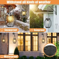 Solar Lantern Solar Lights For Outside Waterproof Outdoor Hanging Lanterns Metal Solar Powered Tree Lights With Hook Garden