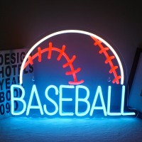 Lucunstar Baseball Neon Sign Sport Led Sign Ball Neon Light Blue Neon Sign For Wall Decor Led Neon Sign Usb Powered Switch Light Up Sign Neon Sign For Bedroom Shop Living Room Christmas Kids Gift