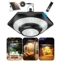 Solar Lights Indoor Outdoor 4000Lm Fabstyl Solar Shed Light Dimmable 5 Modes Motion Sensor Solar Pendant Lights With Remote Ip6