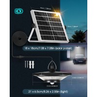 Solar Lights Indoor Outdoor 4000Lm Fabstyl Solar Shed Light Dimmable 5 Modes Motion Sensor Solar Pendant Lights With Remote Ip6