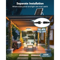 Solar Lights Indoor Outdoor 4000Lm Fabstyl Solar Shed Light Dimmable 5 Modes Motion Sensor Solar Pendant Lights With Remote Ip6