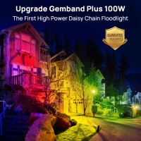 Ustellar Rgbw Flood Light Outdoor Smart Wifi Outdoor Color Changing Landscape Lights Warm White Ip66 100W Total App Control