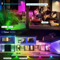 Ustellar Rgbw Flood Light Outdoor Smart Wifi Outdoor Color Changing Landscape Lights Warm White Ip66 100W Total App Control