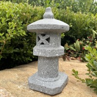 Grasolar 10 High Japanese Pagoda Statue Solar-Powered Led Light Retro Miniature Tower Lantern Garden Decoration Figurines Solar Lamp Outdoor Asian Decoration Zen Courtyard Landscape