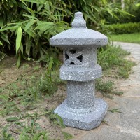 Grasolar 10 High Japanese Pagoda Statue Solar-Powered Led Light Retro Miniature Tower Lantern Garden Decoration Figurines Solar Lamp Outdoor Asian Decoration Zen Courtyard Landscape