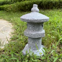 Grasolar 10 High Japanese Pagoda Statue Solar-Powered Led Light Retro Miniature Tower Lantern Garden Decoration Figurines Solar Lamp Outdoor Asian Decoration Zen Courtyard Landscape