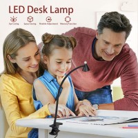 Led Desk Lamp With Clamp Reading Light With Long Flexible Gooseneck Clamp Light For Reading Bed Lights For Headboard Book Light