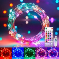 Fairy Lights- 33 Ft 100 Led String Lights With Remote, 22 Color Changing Christmas Twinkle Lights For Bedroom Party Classroom Indoor Outdoor