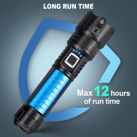 Rechargeable Flashlights High Lumens 990 000 Lumens Brightest Flashlight 5 Modes Super Bright Led Flashlight 12H Running Time