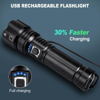 Rechargeable Flashlights High Lumens 990 000 Lumens Brightest Flashlight 5 Modes Super Bright Led Flashlight 12H Running Time