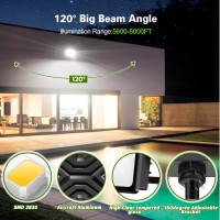 2 Pack Led Work Light, 100W Led Flood Light Outdoor 10000Lm With Us Plug,Ip66 Waterproof Outdoor Security Lights,6500K Daylight White Dob Drive Outside Floodlights For Playground Yard, Patio