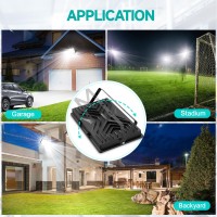 2 Pack Led Work Light, 100W Led Flood Light Outdoor 10000Lm With Us Plug,Ip66 Waterproof Outdoor Security Lights,6500K Daylight White Dob Drive Outside Floodlights For Playground Yard, Patio