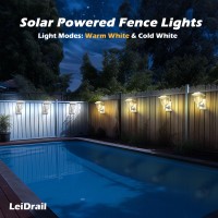 Leidrail Solar Fence Lights 2 Modes Edison Bulb Solar Wall Lights Outdoor Playhouse Accessories Waterproof Warmcold White Le