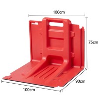 Nollam Abs Water Barriers, Road Flood Protection Barrier,Easy Deployable System For Flood Control Inundation Protection, Flood Prevention Barriers Reusable For Garage Entrance,3Pcs-90Cm*100Cm*75Cm