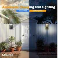 Leidrail Solar Fence Lights 2 Modes Edison Bulb Solar Wall Lights Outdoor Playhouse Accessories Waterproof Warmcold White Le