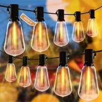 Hslyt Outdoor String Lights 100Ft Led Patio Lights With 52 Shatterproof St38 Vintage Edison Bulbs Waterproof Outside Connectabl