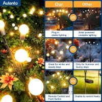 Aulanto Plug In Firefly Lights 4 Pack Firefly Lights Outdoor Waterproof Garden Lights With 8 Modes Low Voltage Pathway Light