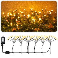 Aulanto Plug In Firefly Lights 6 Pack Firefly Lights Outdoor Waterproof Garden Lights With 8 Modes Low Voltage Pathway Light