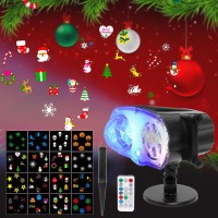 Jashke Christmas Projector Lights Outdoor Xmas Lights Christmas Decorations Lights For Party Wedding Garden Patio With Remote Control,16 Slides,96 Pattern