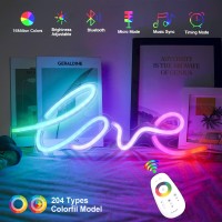 Hancrastore Love Neon Sign Colorful Love Decoration Neon Light For Bedroom Art Christmas Halloween Wedding Valentines Day Birt