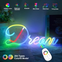 Colorful Dream Neon Signs Dream Neon Sign For Bedroom Art Rainbow Dream Color Led Neon Light Sign For All Age Christmas Hallow