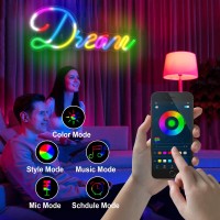 Colorful Dream Neon Signs Dream Neon Sign For Bedroom Art Rainbow Dream Color Led Neon Light Sign For All Age Christmas Hallow