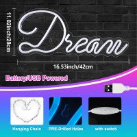 Colorful Dream Neon Signs Dream Neon Sign For Bedroom Art Rainbow Dream Color Led Neon Light Sign For All Age Christmas Hallow