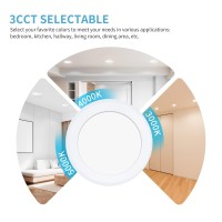 Ecoeler 24 Pack 6Inch 3Cct Led Disc Light 165W 1100Lm 3000K4000K5000K Selectable Dimmablel Flush Mount Ceiling Light Insta