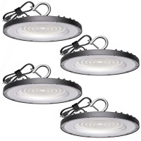 4 Pack Ufo Led High Bay Light 150W600W Mhhps Equiv 21000Lm 5000K Daylight High Bay Led Shop Lights With 5 Cable Us Hook