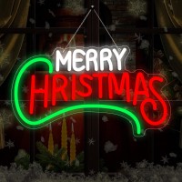 Merry Christmas Neon Light Signs Dimmable Usb Powerd Red Merry Christmas Neon Light For Wall Decor Festival Celebration Led Gr