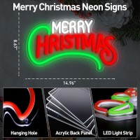 Merry Christmas Neon Light Signs Dimmable Usb Powerd Red Merry Christmas Neon Light For Wall Decor Festival Celebration Led Gr