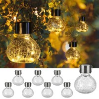 Gigalumi Hanging Solar Lantern, 8 Pack Outdoor Christmas Decorations, Hanging Solar Lights Outdoor Waterproof , Garden Decor For Lawn, Garden, Yard, Tree, Warm White