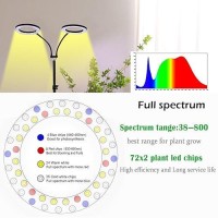 Grow Light With Stand Yadoker Dualhead Led Plant Light For Indoor Plants Full Spectrum Grow Lamp 81216H Timer 10 Dimmable