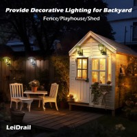 Leidrail Solar Fence Lights 2 Modes Edison Bulb Solar Wall Lights Outdoor Playhouse Accessories Waterproof Warmcold White Le