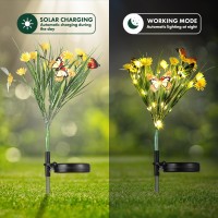 Maggift Solar Lights Outdoor Garden Butterfly Lights 2 Pack Decorative Solar Stake Lights With Butterflies Enchanting Butterfly