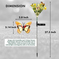 Maggift Solar Lights Outdoor Garden Butterfly Lights 2 Pack Decorative Solar Stake Lights With Butterflies Enchanting Butterfly