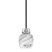 Easton 1 Light Mini Pendant Shown In Matte Black & Brushed Nickel Finish With 6