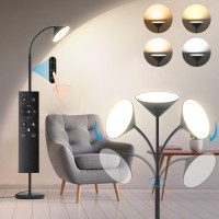 Mukuxin Floor Lamp 18W Upgraded Bright Led Floor Lamps For Living Room Bedroom Stepless Dimming Color 76Inch Tall Standing